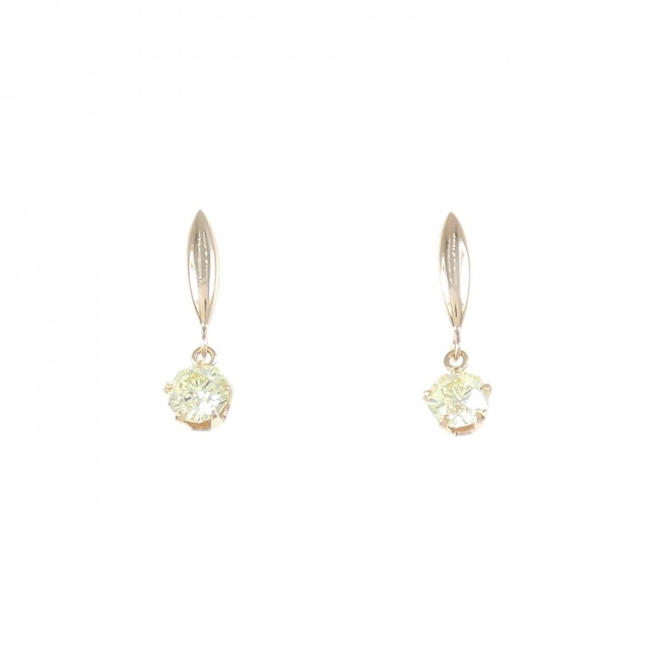 K18PG ダイヤモンド ピアス 0.387CT
