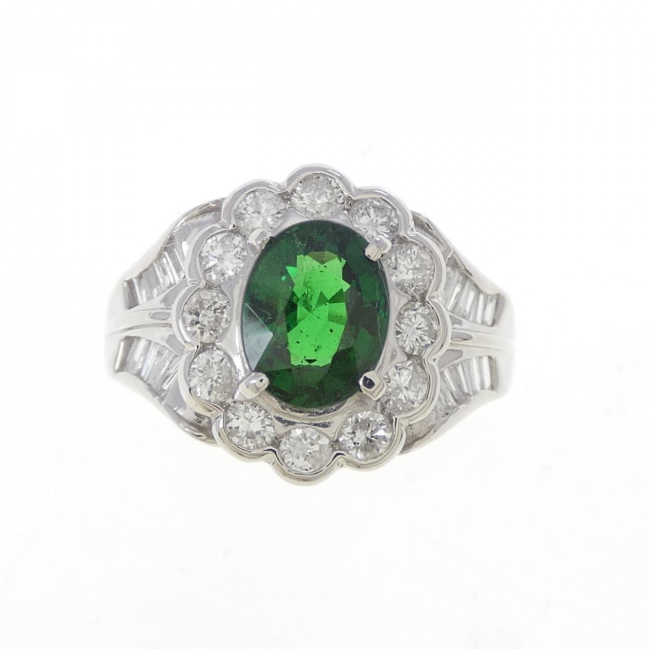 PT900 グリーンガーネット リング 1.61CT