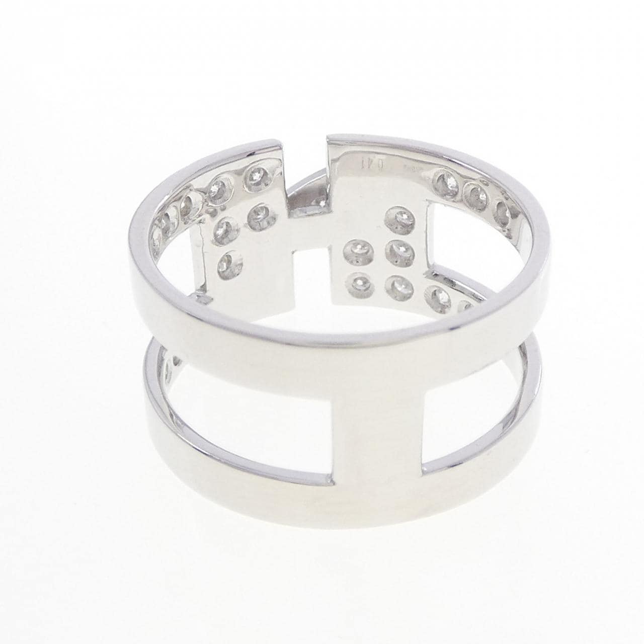 K18WG ダイヤモンド リング 0.41CT