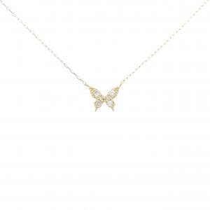 【新品】K18YG バタフライ ダイヤモンド ネックレス 0.05CT