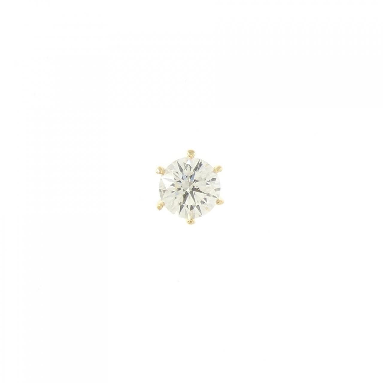 【リメイク】K18YG ダイヤモンド ピアス 0.326CT I I1 Good 片耳