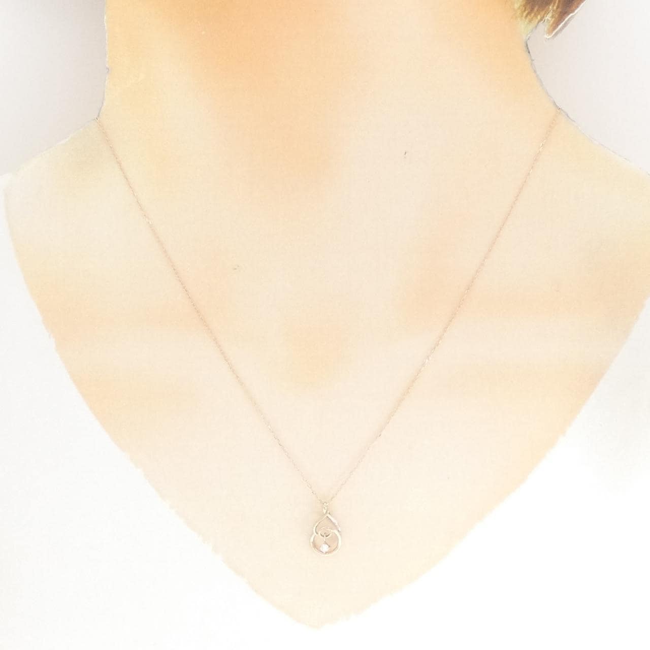 K10PG ダイヤモンド ネックレス 0.03CT