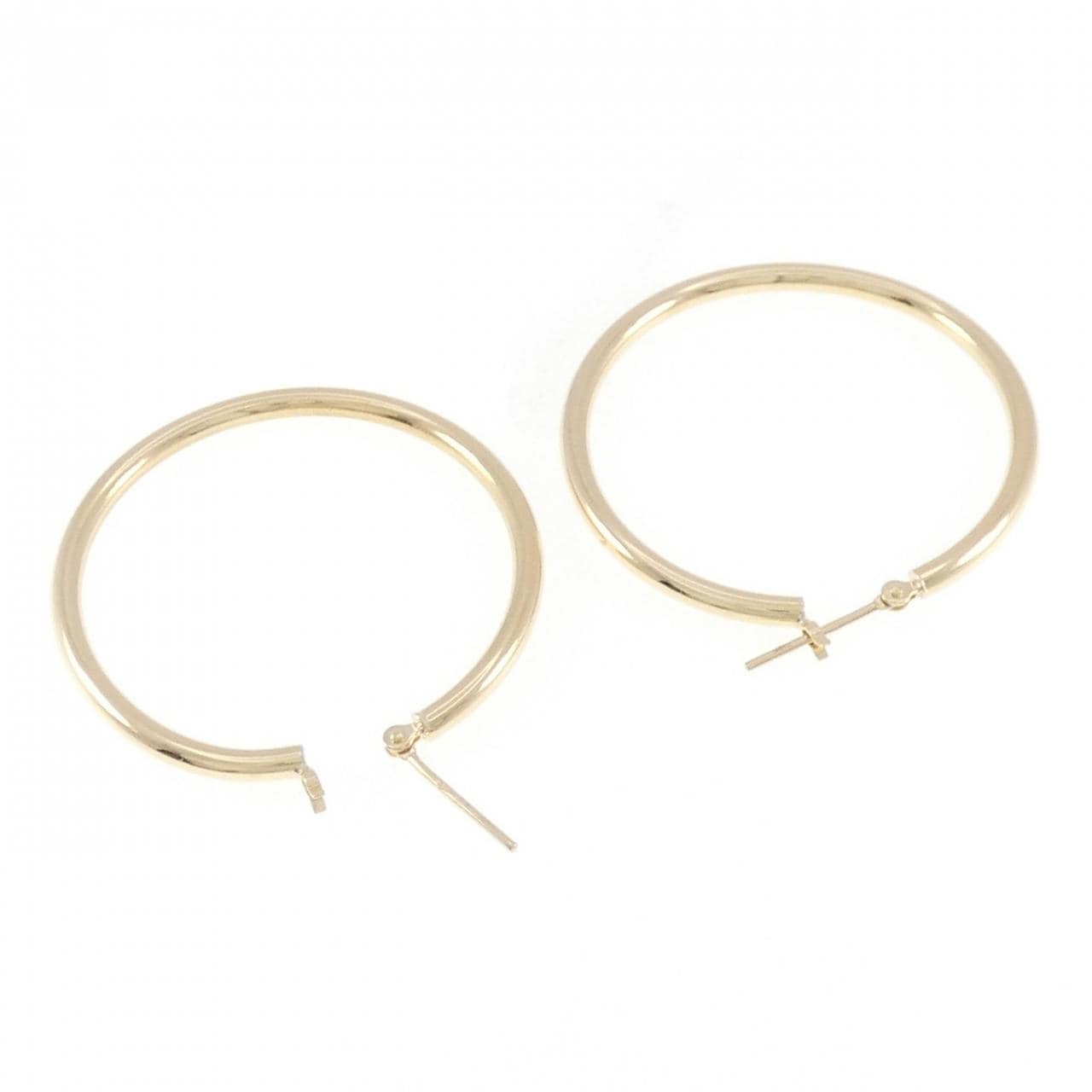 K18YG hoop earrings