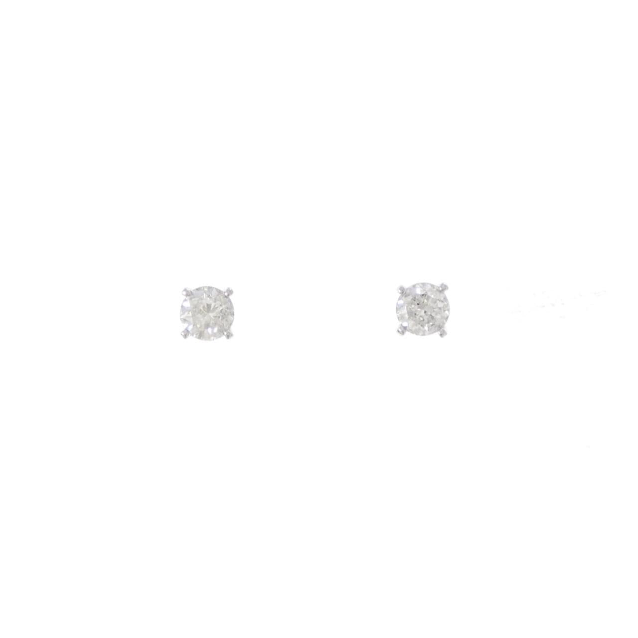 PT900 ソリティア ダイヤモンド ピアス 0.56CT