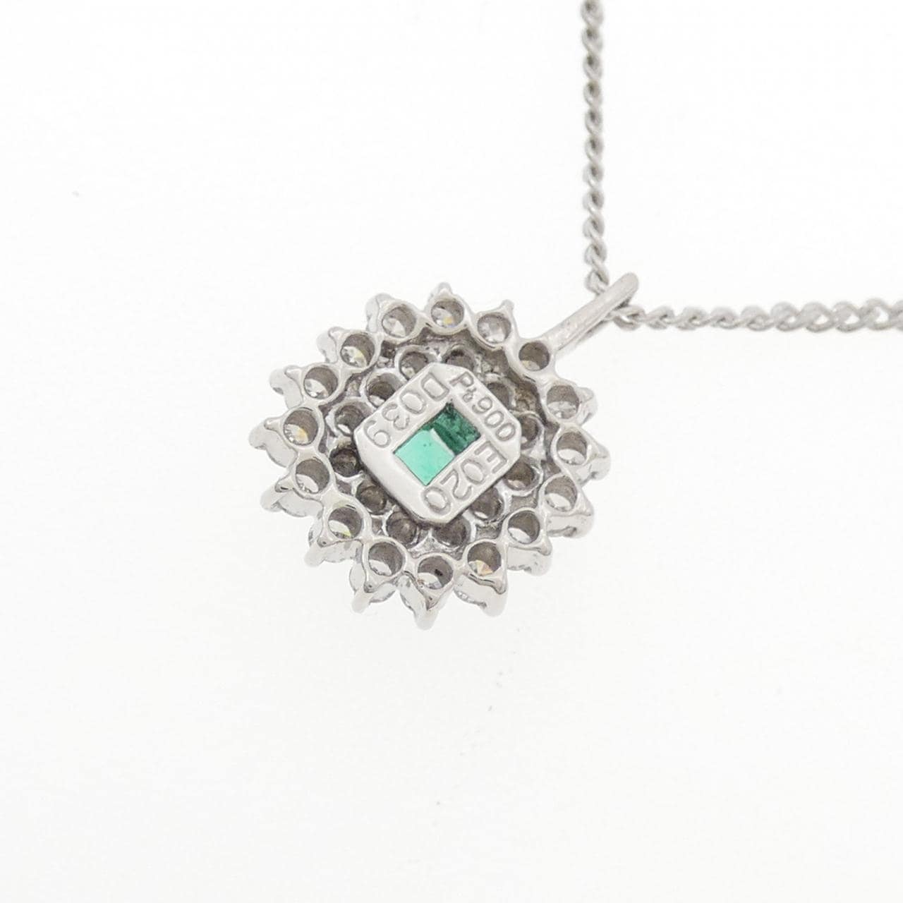 PT900/PT850 エメラルド ネックレス 0.20CT