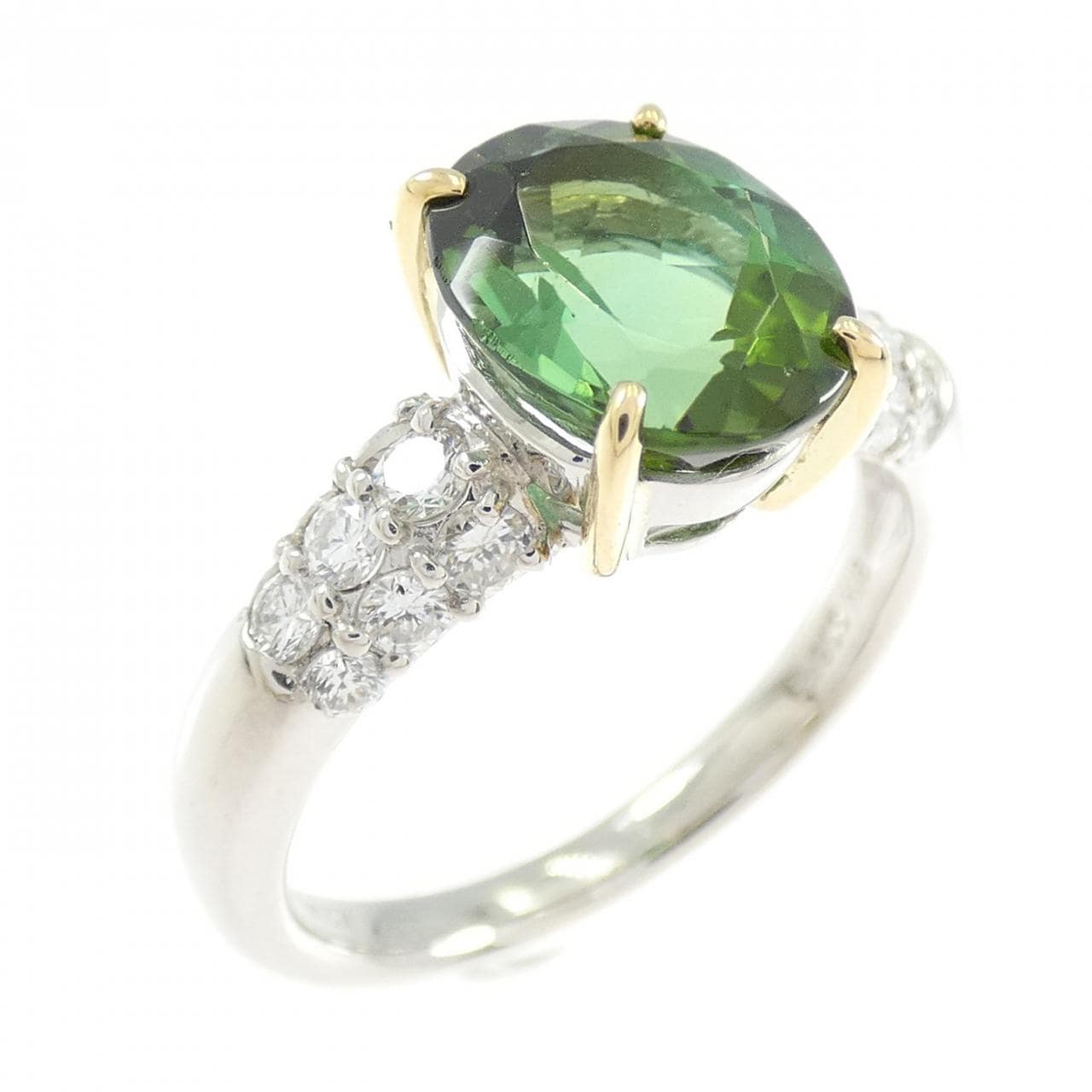 PT900/K18YG トルマリン リング 2.77CT