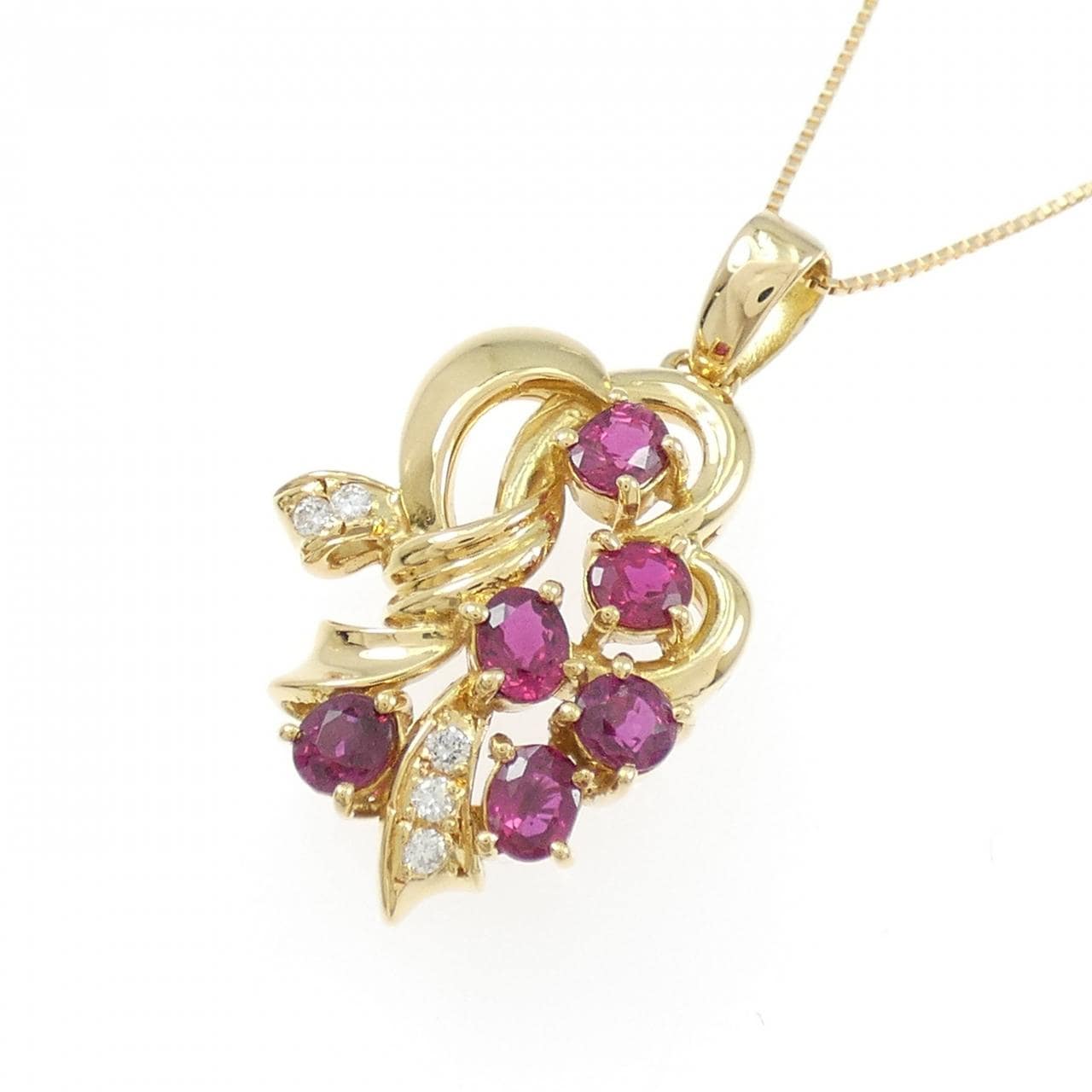 K18YG ルビー ネックレス 1.17CT