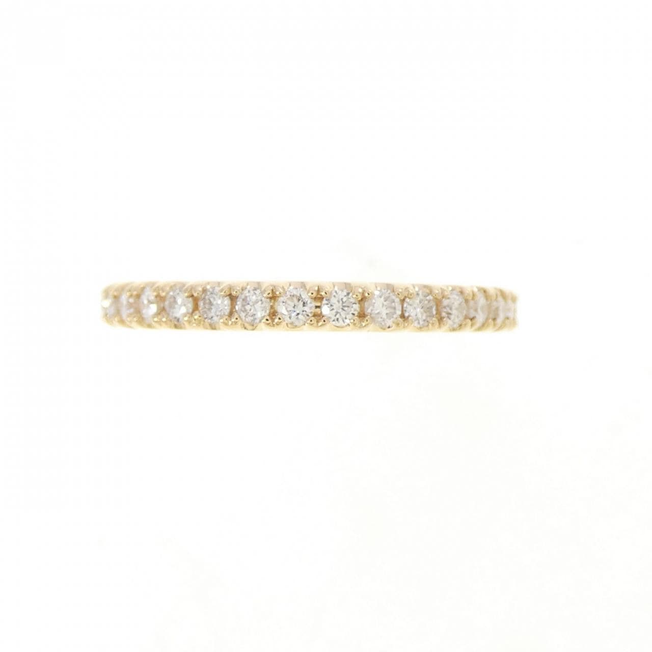 【リメイク】K18YG ハーフエタニティ ダイヤモンド ピンキーリング 0.20CT