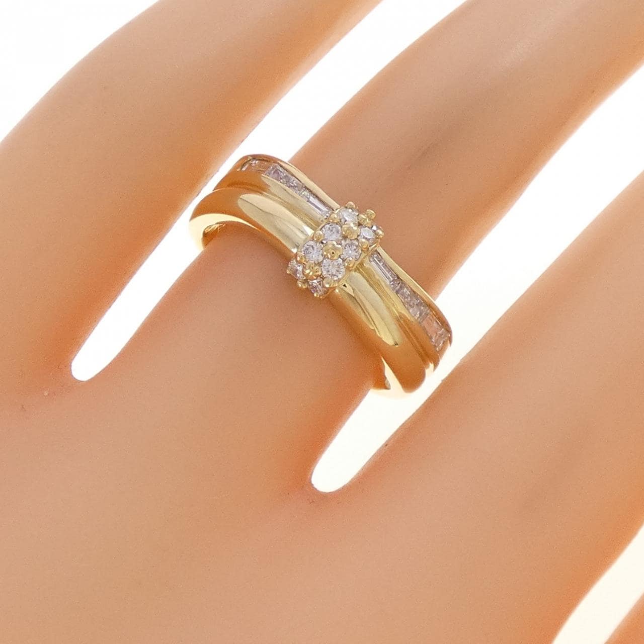 K18YG ダイヤモンド リング 0.44CT