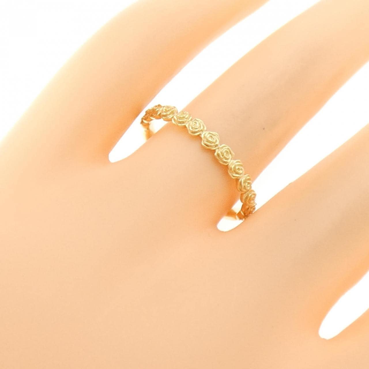K18YG flower ring