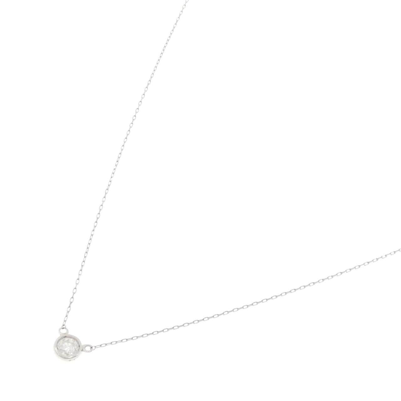 PT950/PT850 ソリティア ダイヤモンド ネックレス 0.10CT