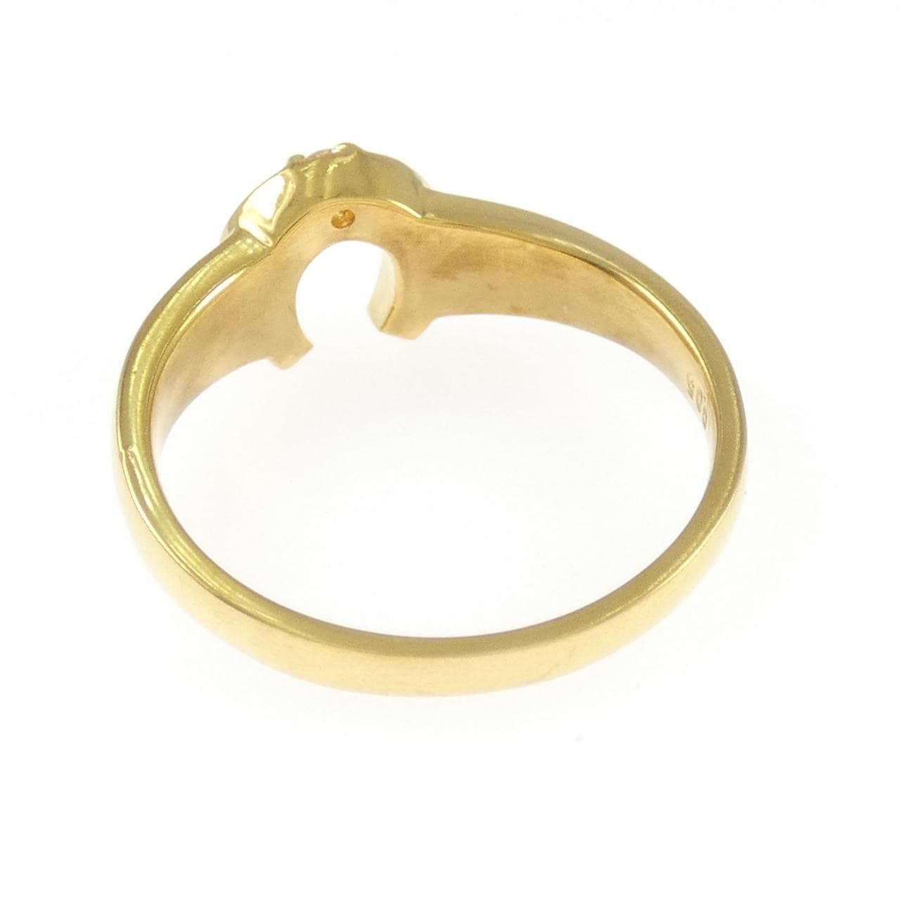 K24YG ホースシュー ダイヤモンド リング 0.05CT