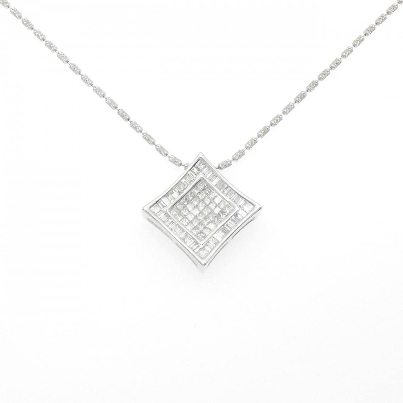 K18WG ダイヤモンド ネックレス 2.03CT