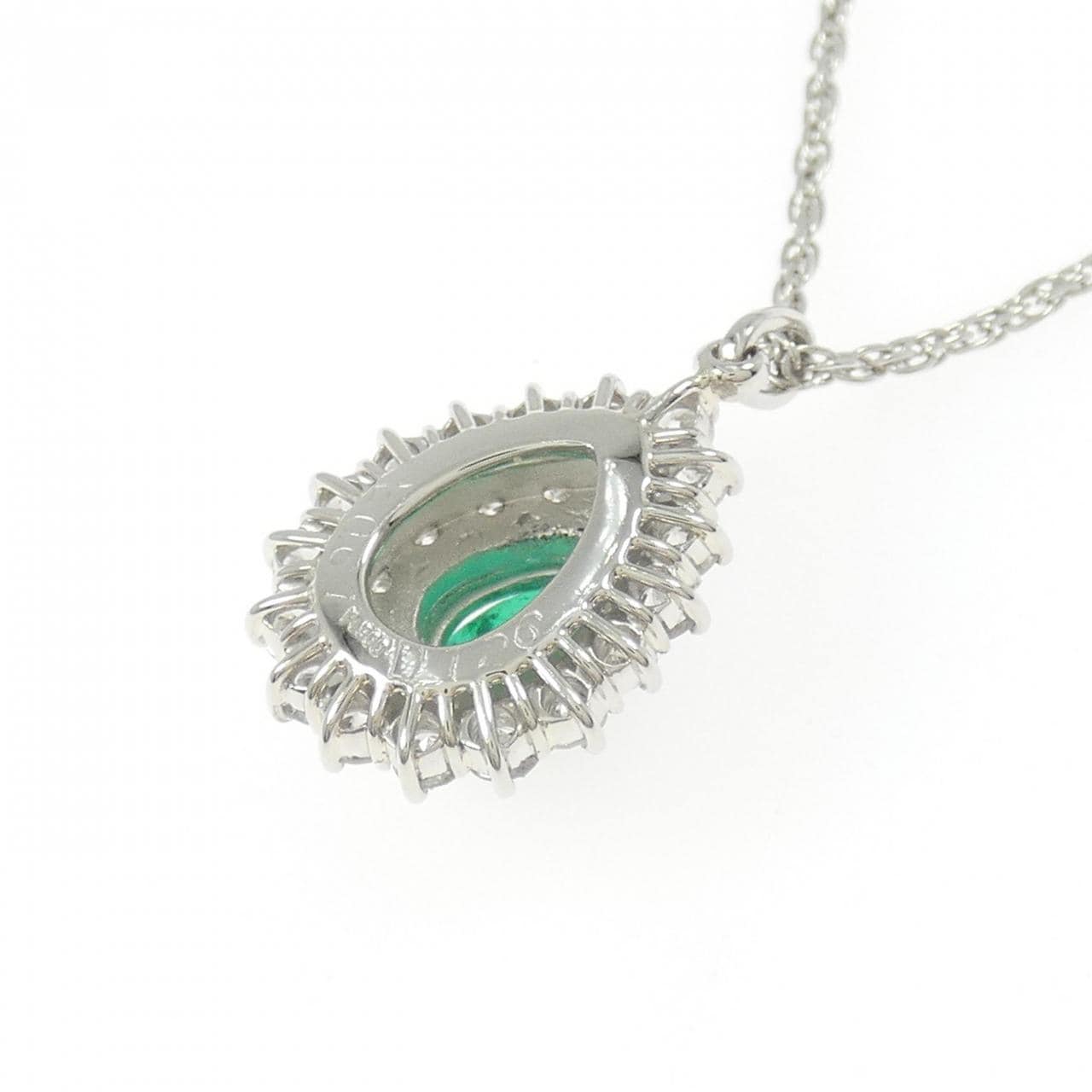 PT900/PT850 エメラルド ネックレス 0.61CT