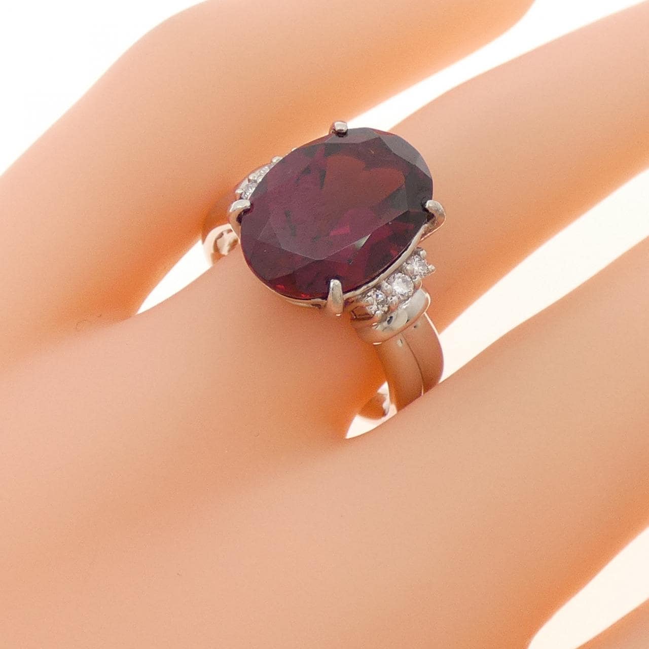 PT900 ガーネット リング 7.12CT