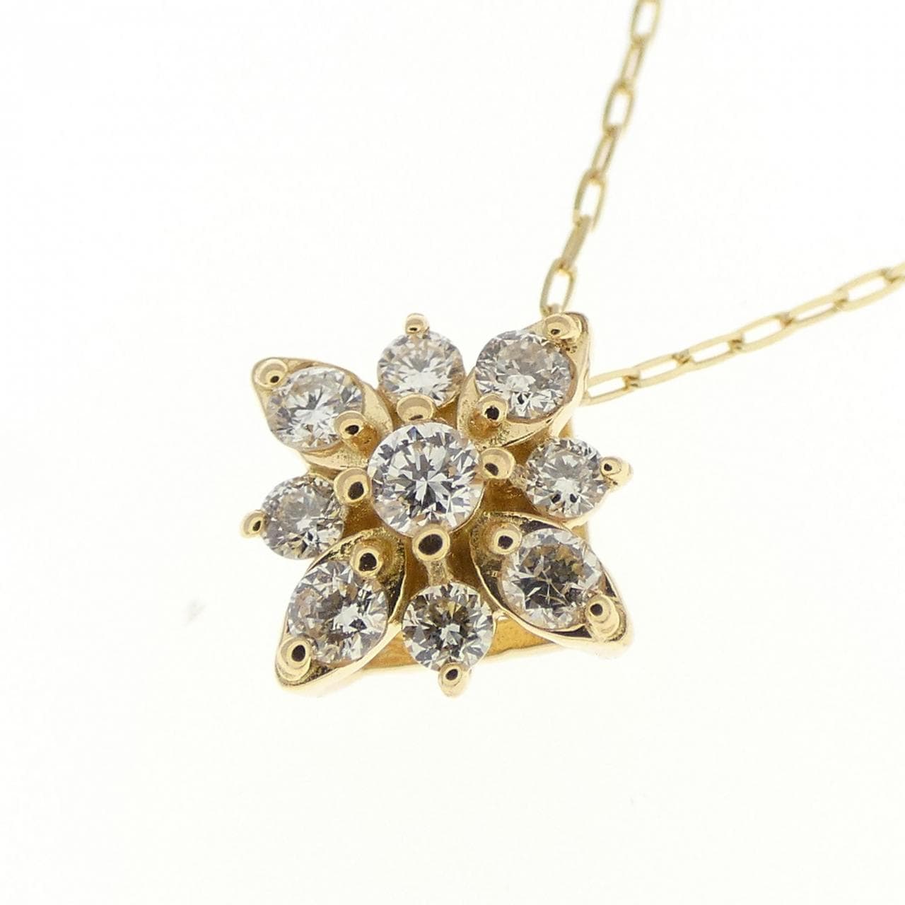 [BRAND NEW] K18YG Diamond necklace 0.16CT