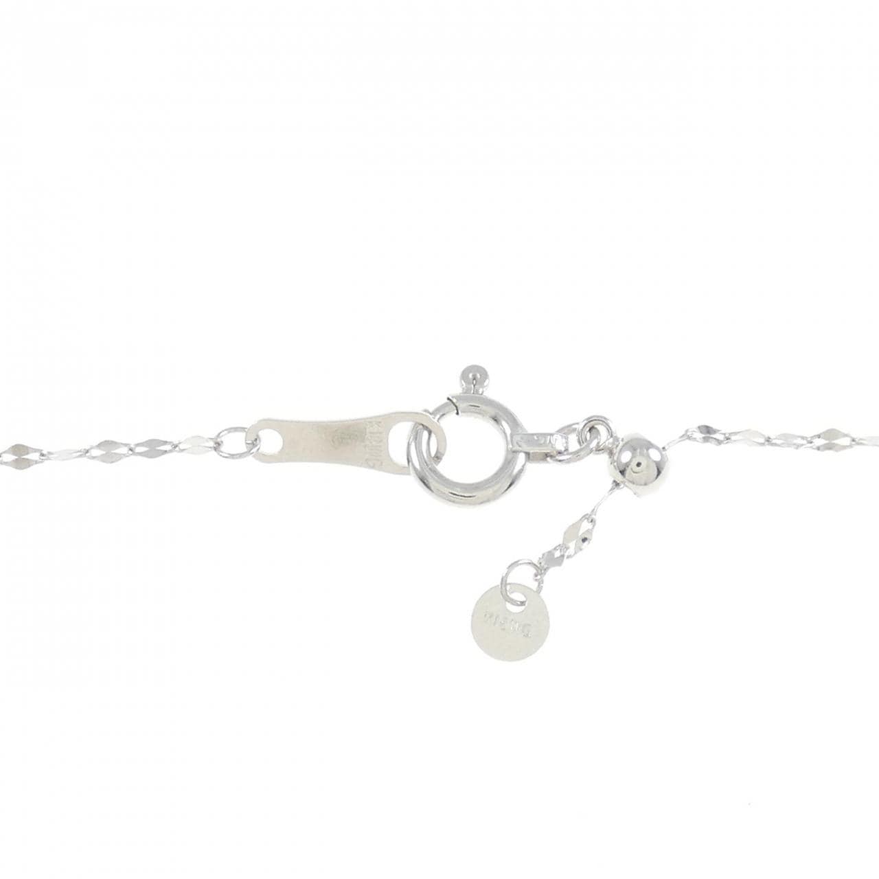 【新品】K18WG スター ダイヤモンド ネックレス 0.01CT