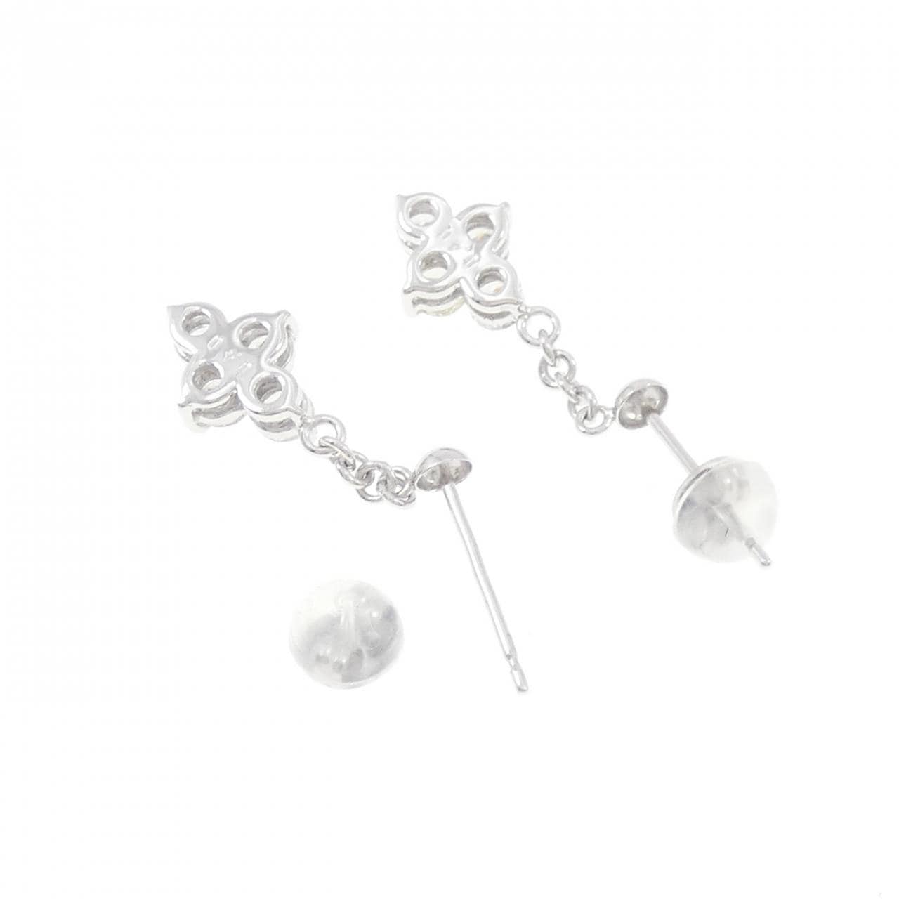 K18WG ダイヤモンド ピアス 0.80CT