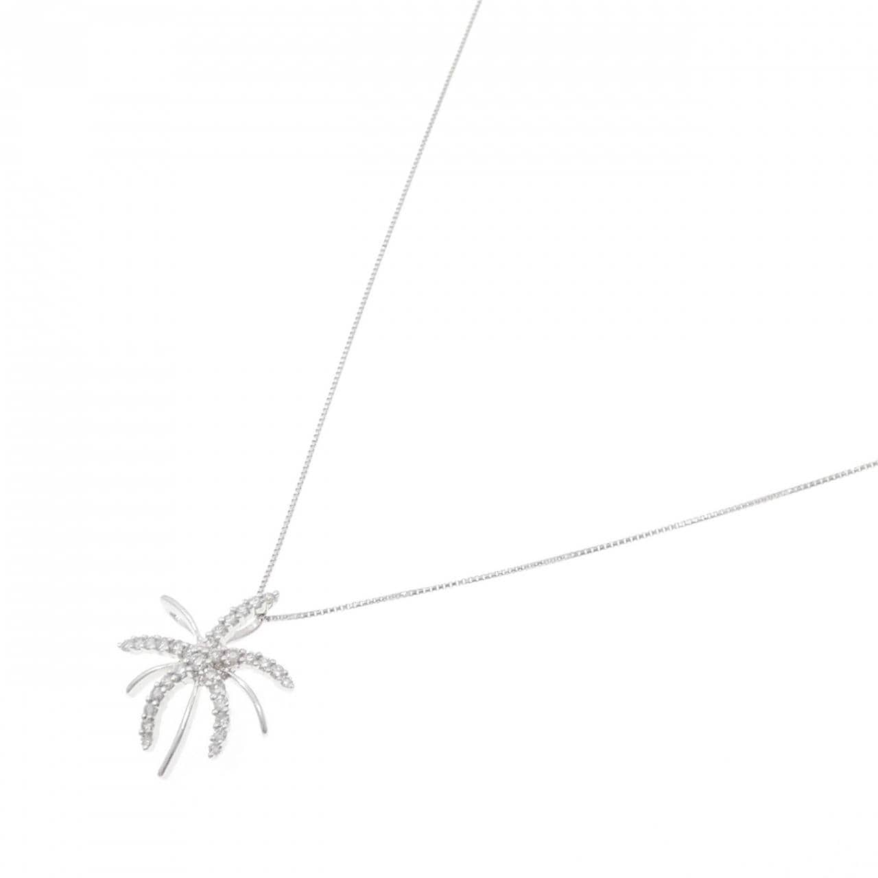 18KWG/K18WG ダイヤモンド ネックレス 0.37CT