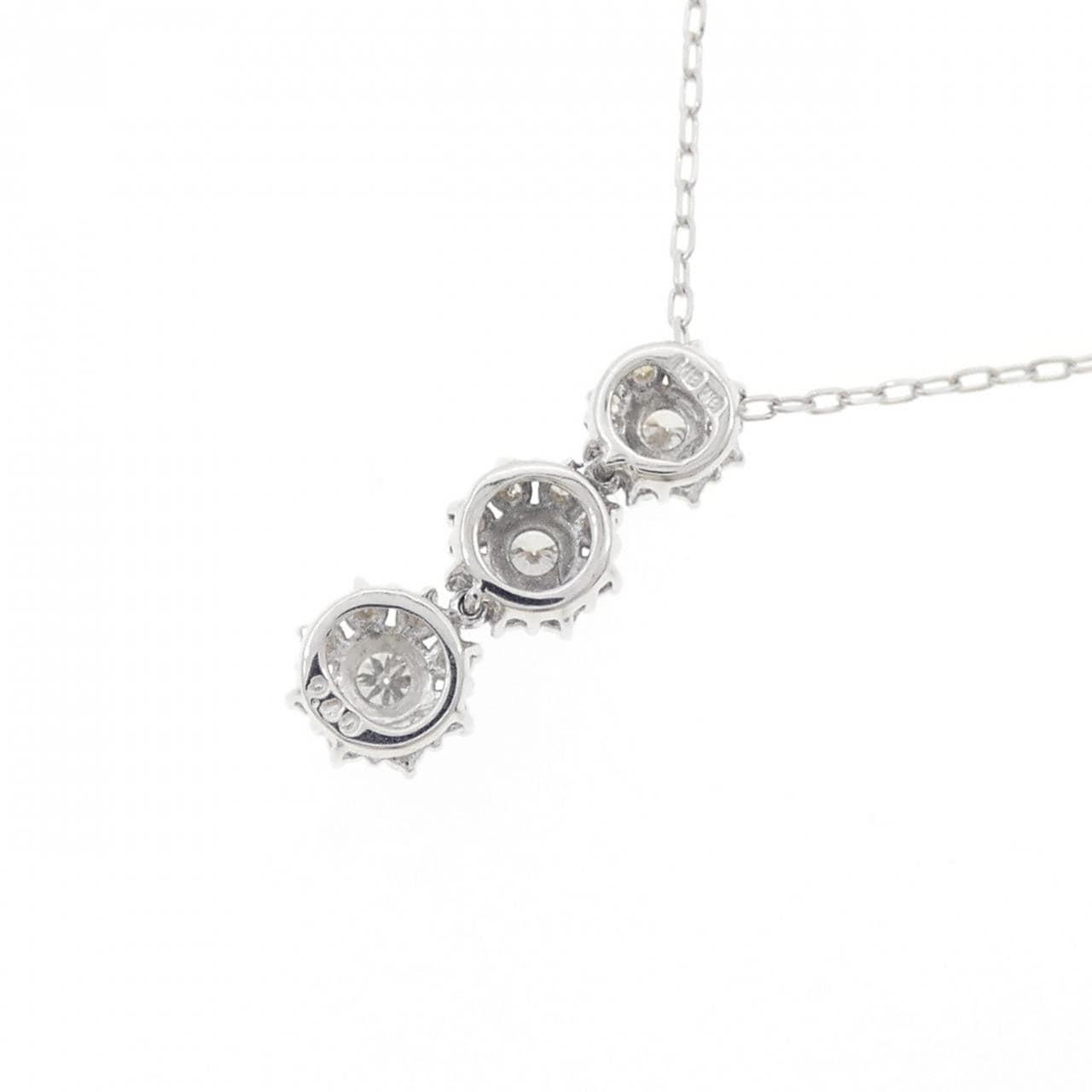 K18WG ダイヤモンド ネックレス 0.40CT