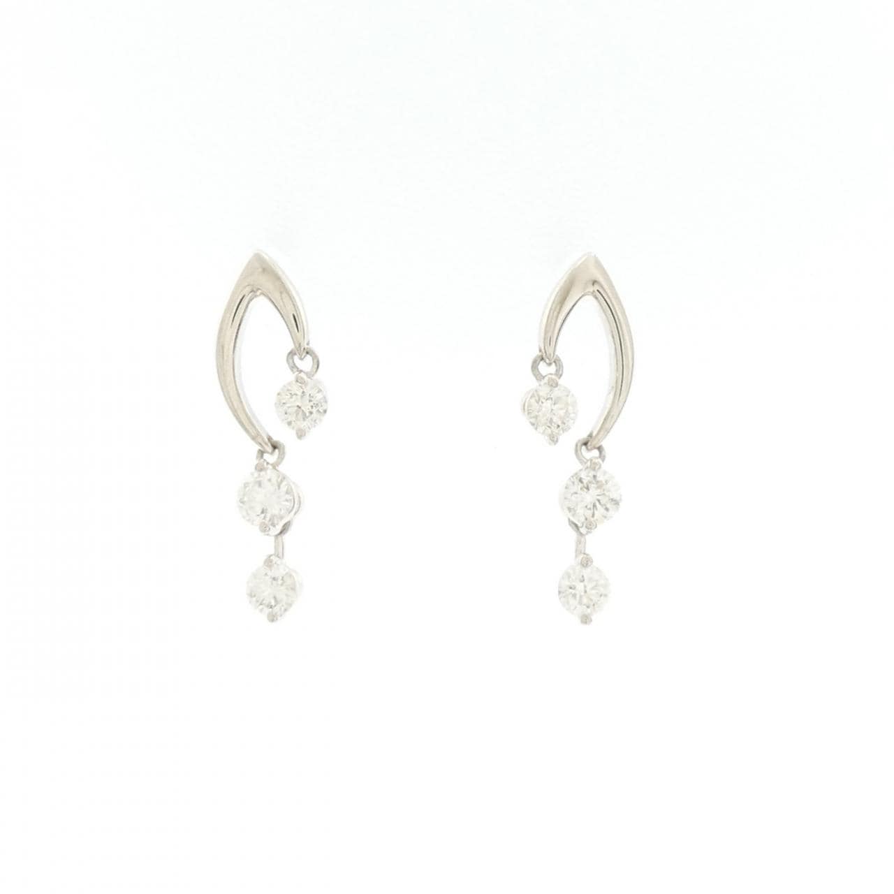 PT900 ダイヤモンド ピアス 0.40CT
