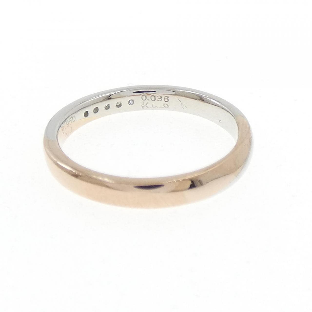 K18PG/PT950 ダイヤモンド リング 0.038CT