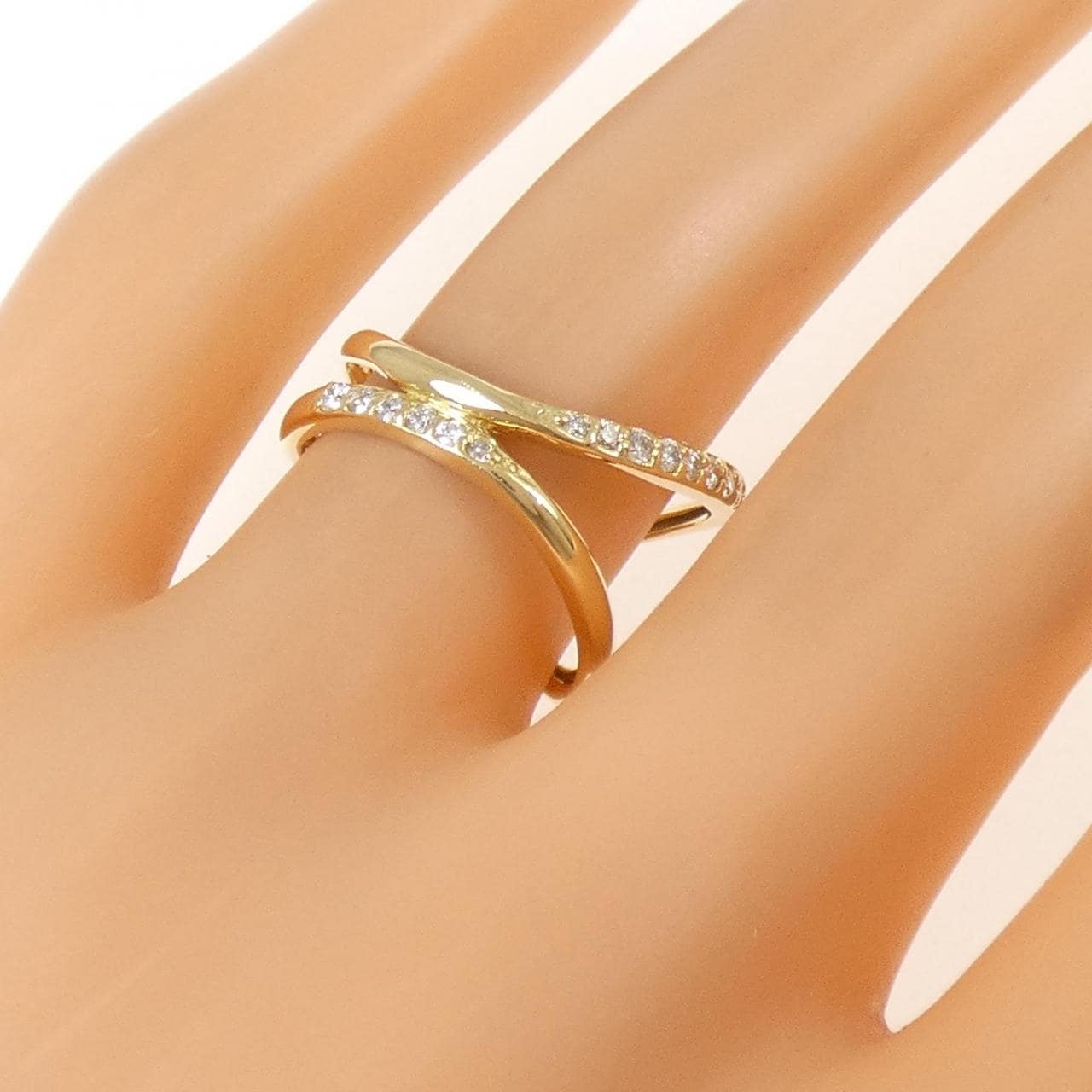 K18YG ダイヤモンド リング 0.18CT