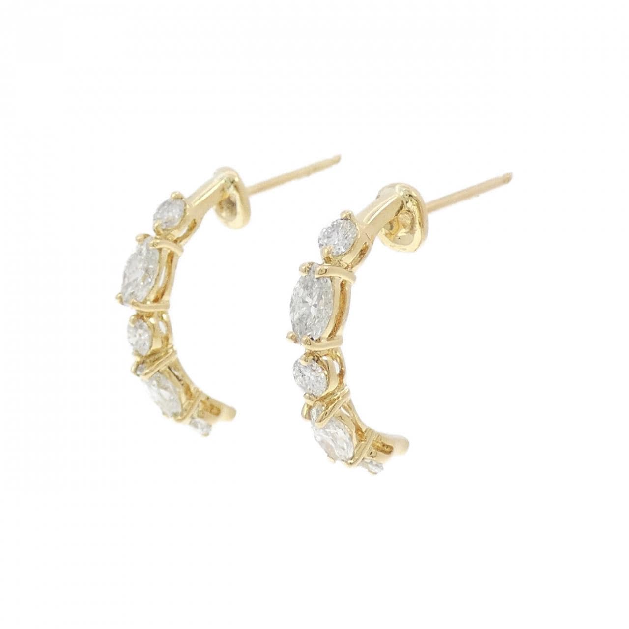 K18YG ダイヤモンド ピアス