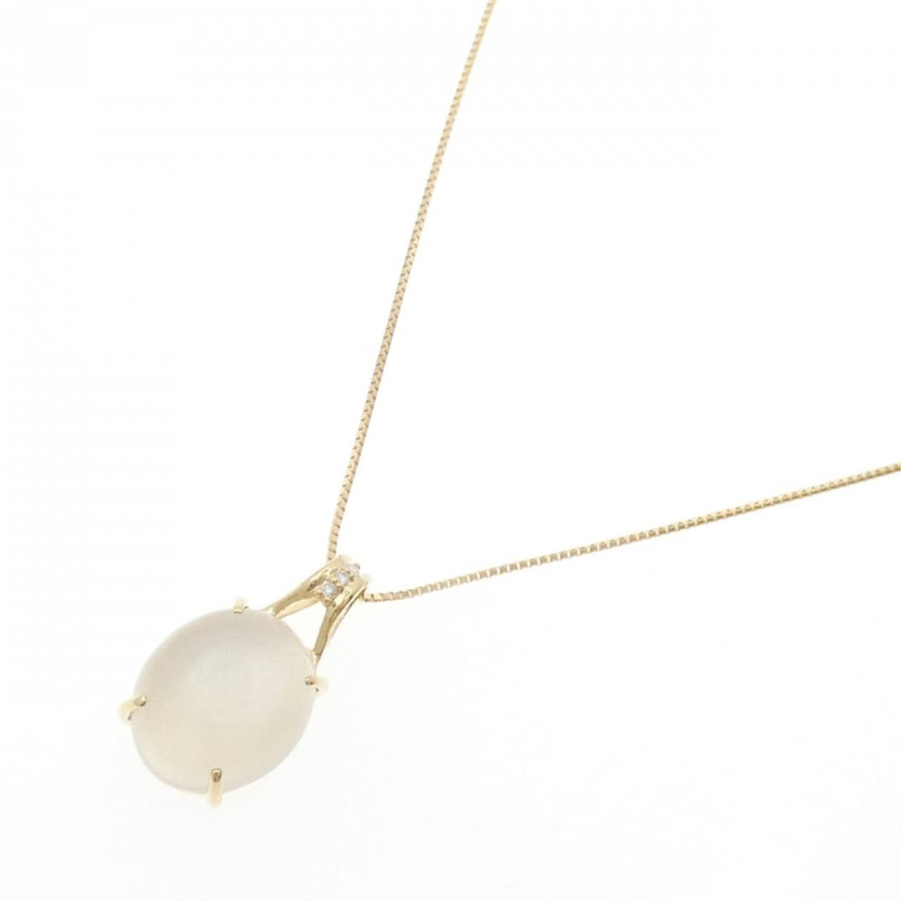 K18YG ムーンストーン ネックレス 6.00CT