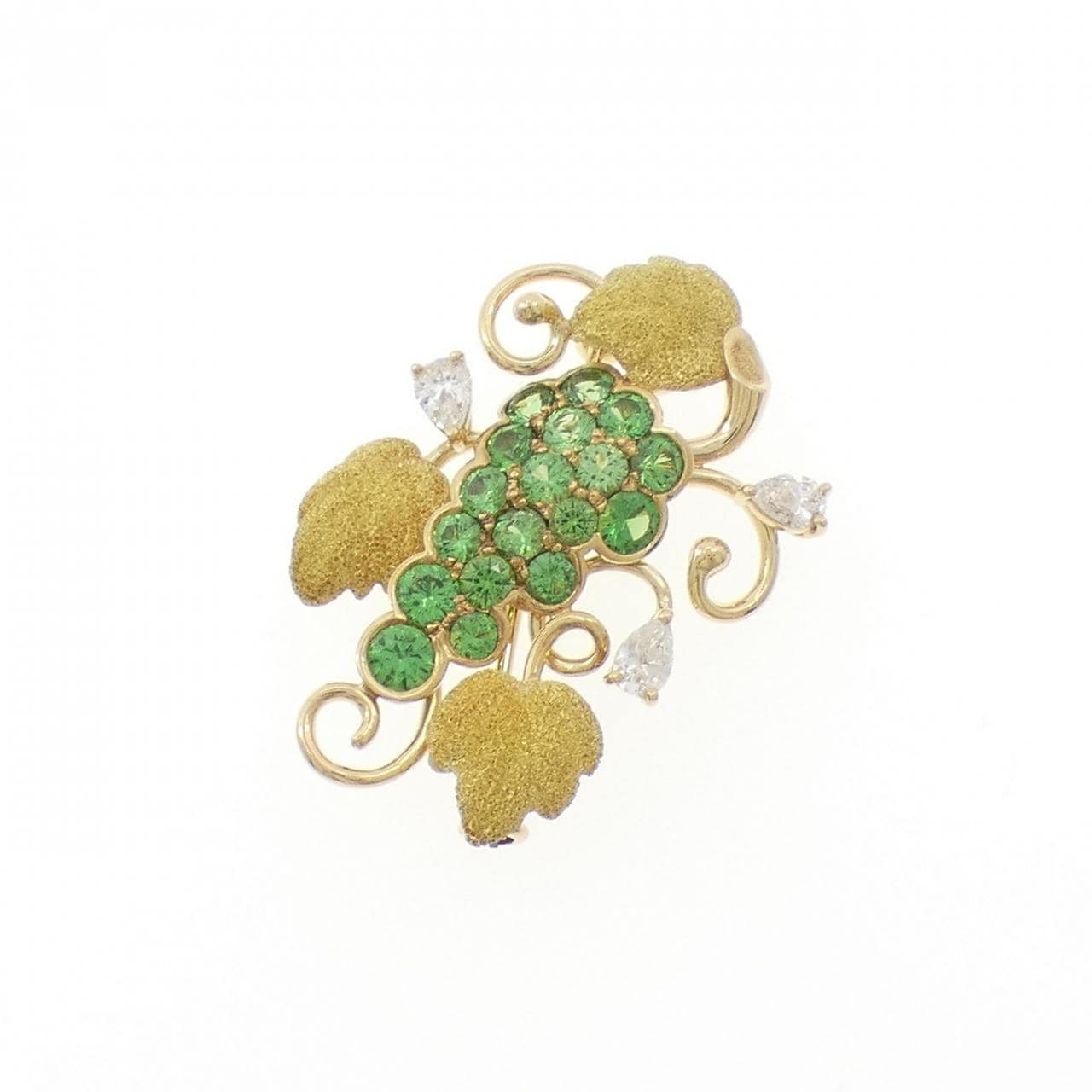 K18YG ガーネット ブローチ 1.45CT