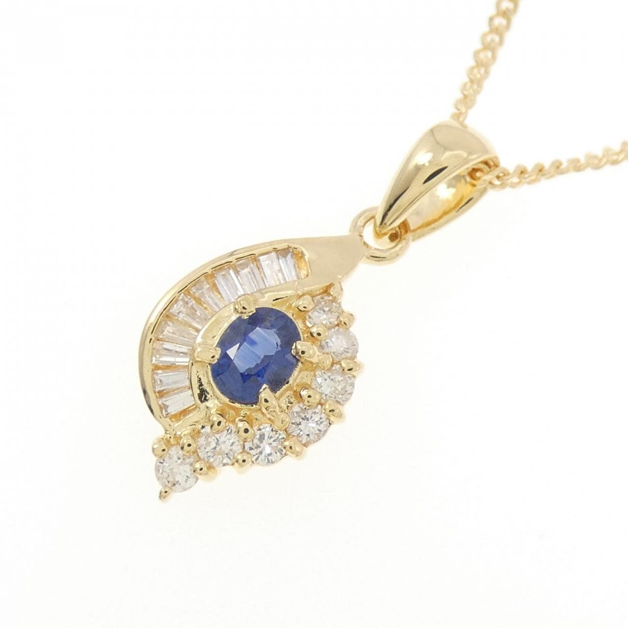 K18YG サファイヤ ネックレス