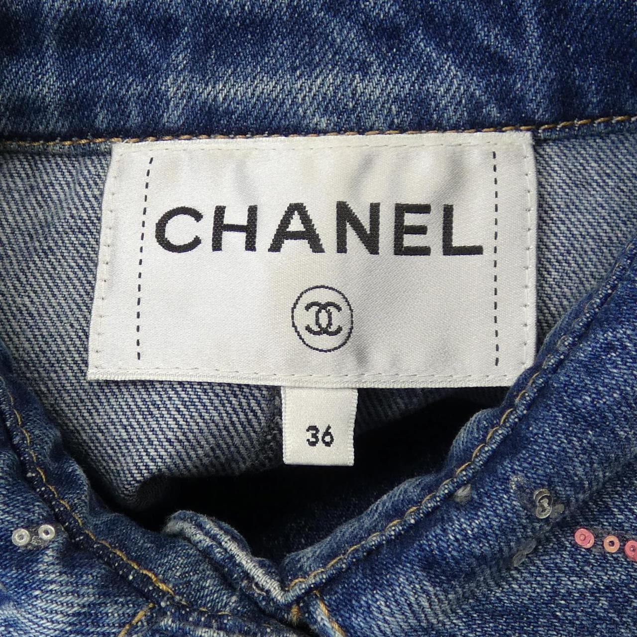 シャネル CHANEL METIERS D’ART LOOK 38 P75259V66855 デニムジャケット