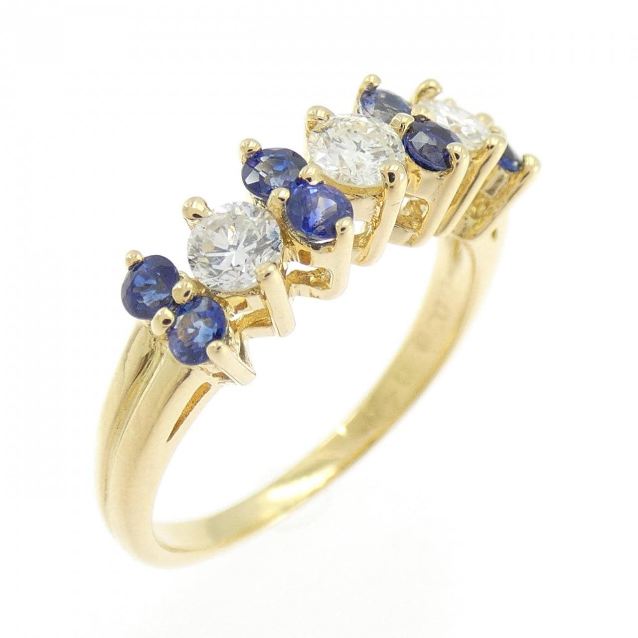 K18YG サファイヤ リング 0.40CT