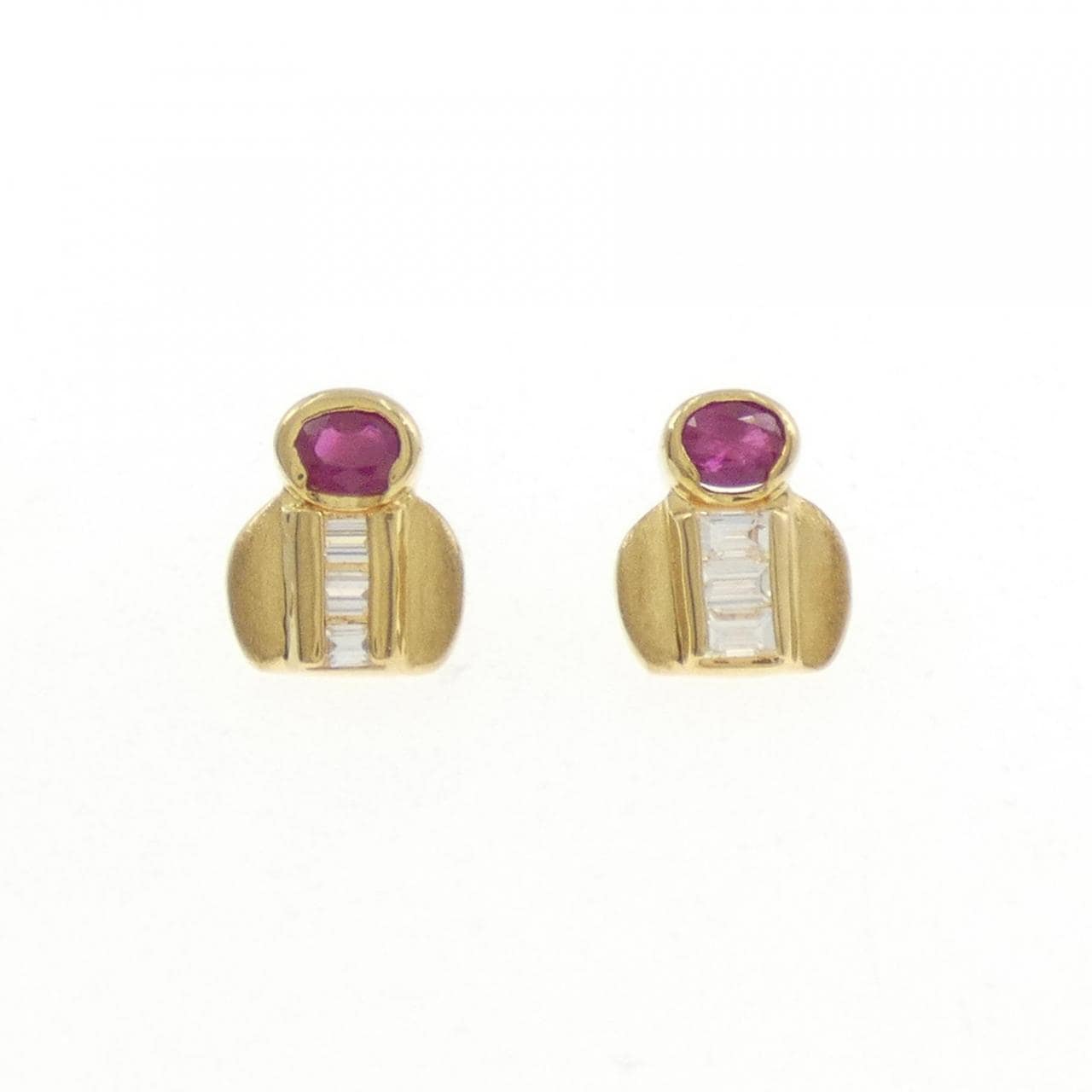 K18YG ルビー ピアス 0.40CT