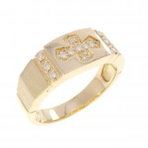 K18YG クロス ダイヤモンド リング 0.08CT