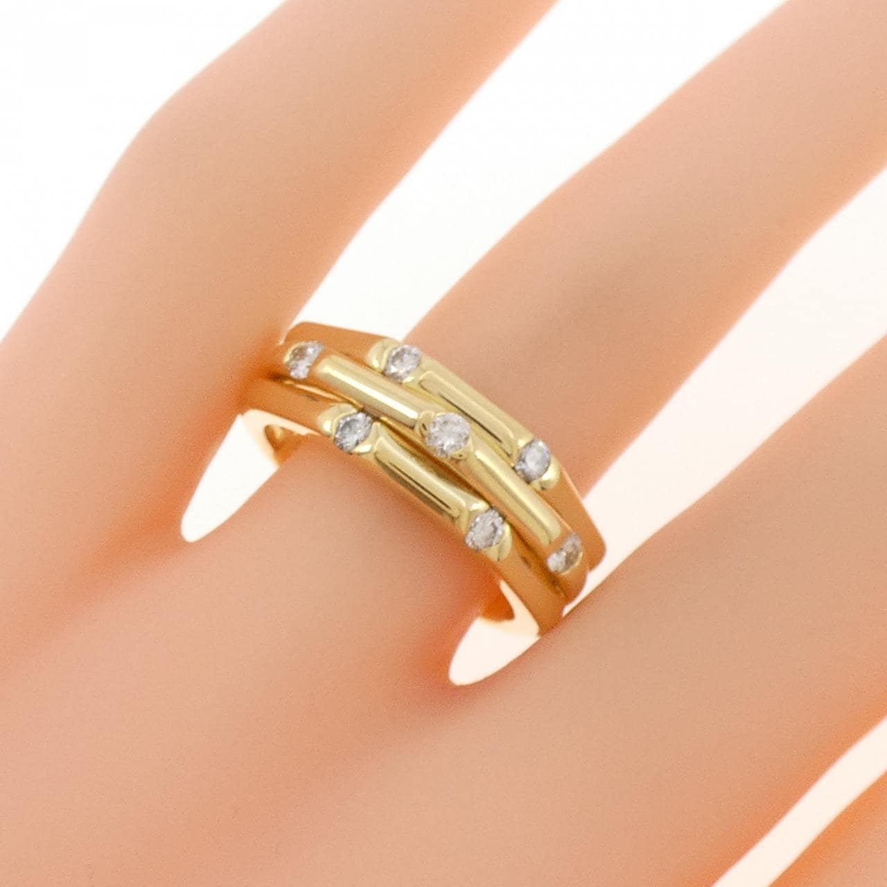 K18YG ダイヤモンド リング 0.36CT