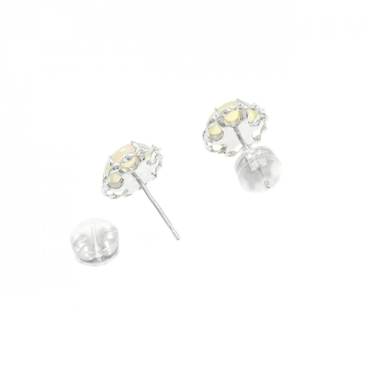 K18WG オパール ピアス 1.60CT