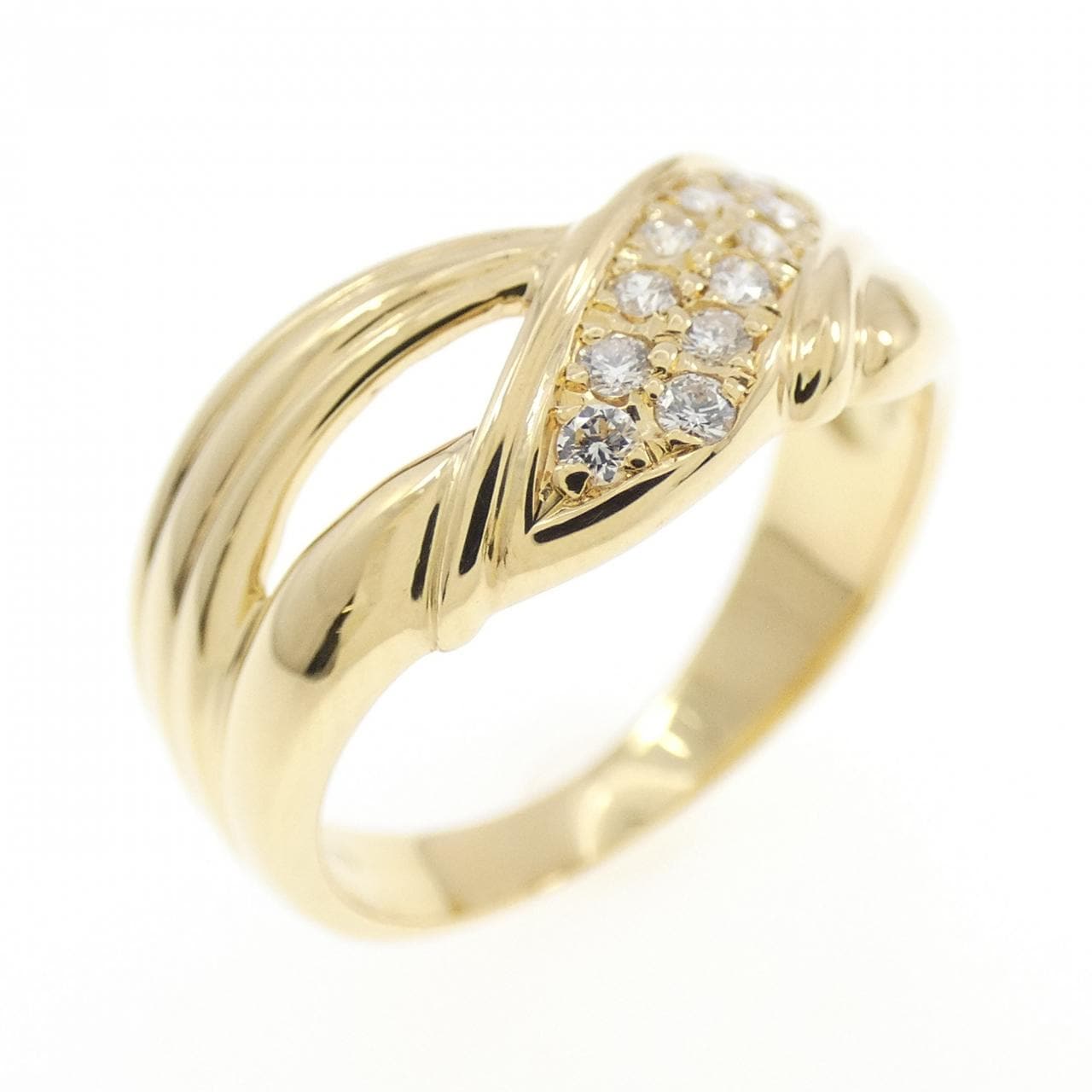 K18YG ダイヤモンド リング 0.09CT