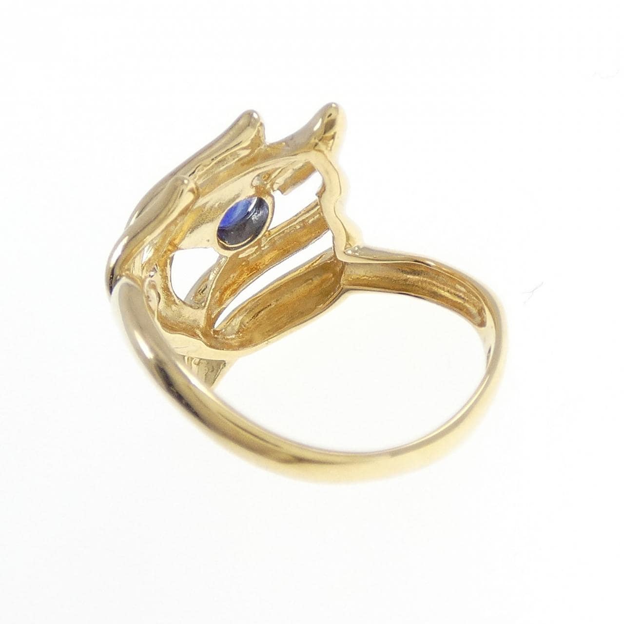 K18YG サファイヤ リング 0.33CT