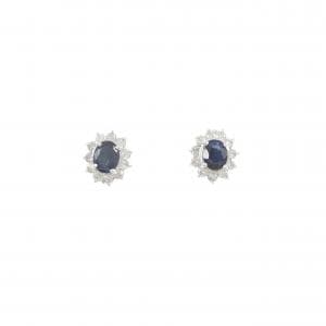 K18WG サファイヤ ピアス 0.50CT