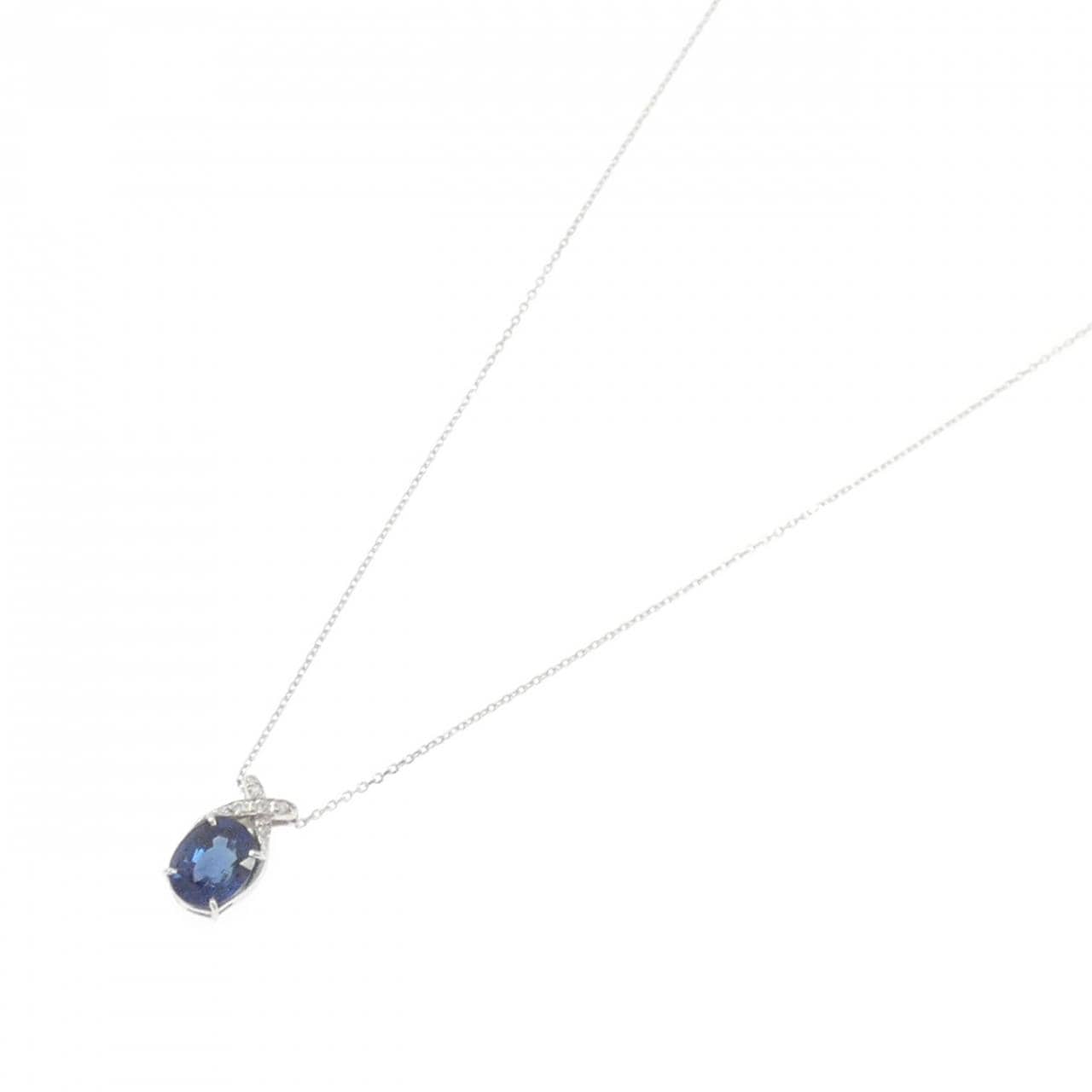 K18WG サファイヤ ネックレス 1.53CT