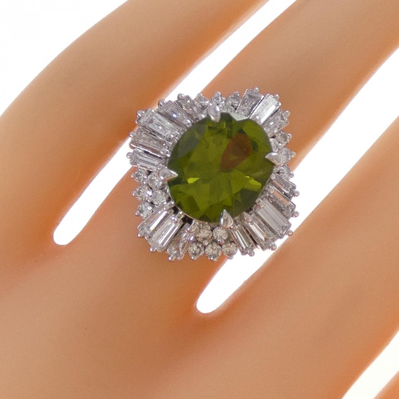 PT900 ペリドット リング