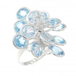 K18WG カラーストーン リング