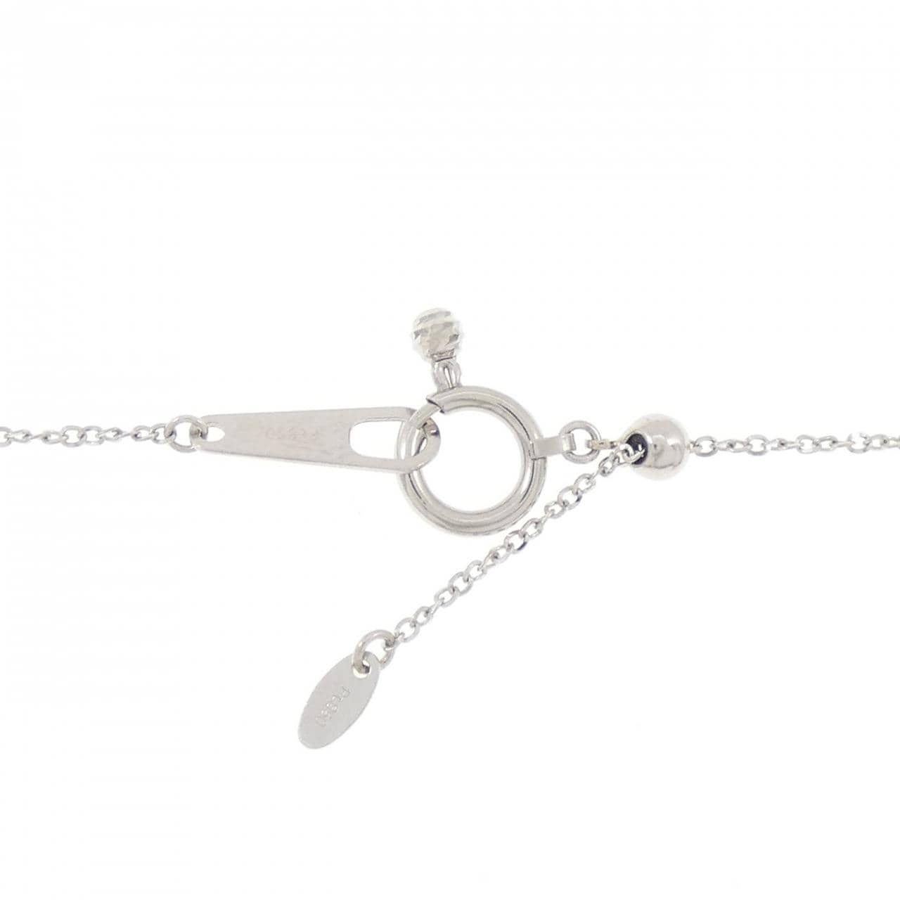 PT900/PT850 フラワー パライバトルマリン ネックレス 0.16CT