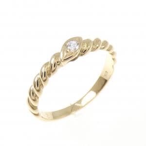 K18YG ダイヤモンド ピンキー リング 0.02CT