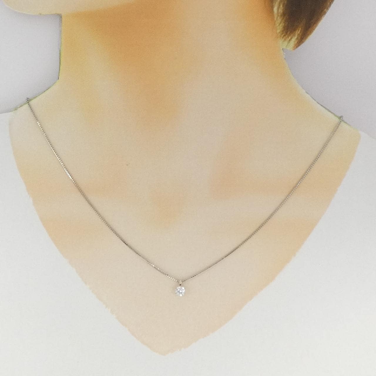 PT900/PT850 ソリティア ダイヤモンド ネックレス 0.305CT