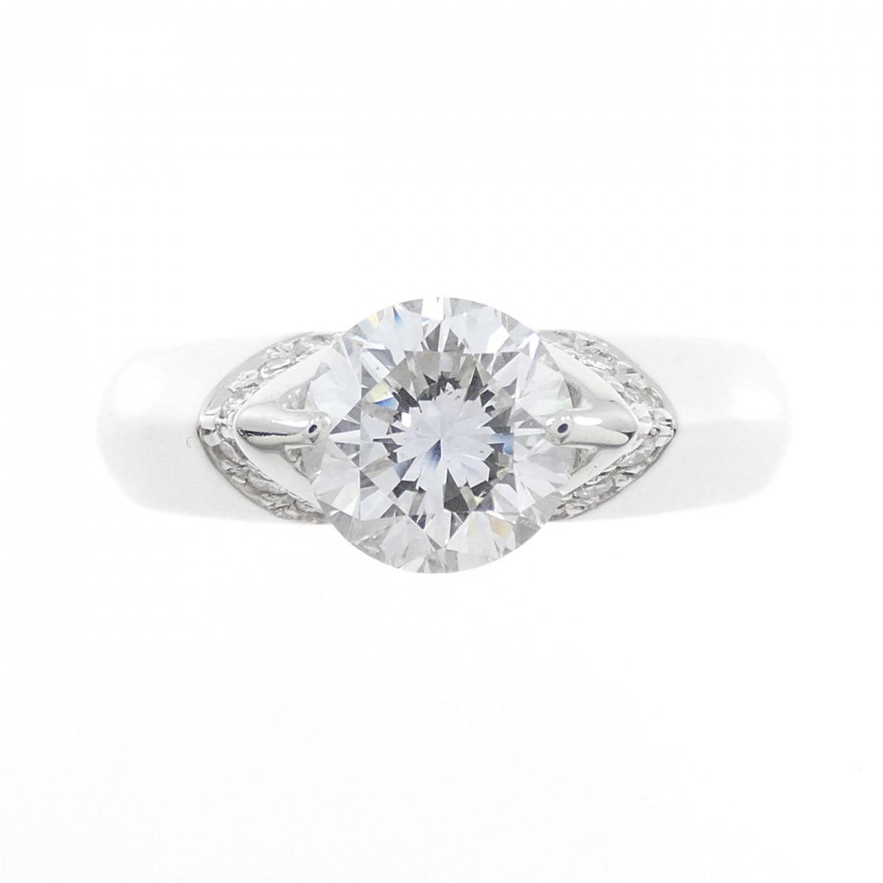 K18WG ダイヤモンド リング 1.506CT D SI2 Good