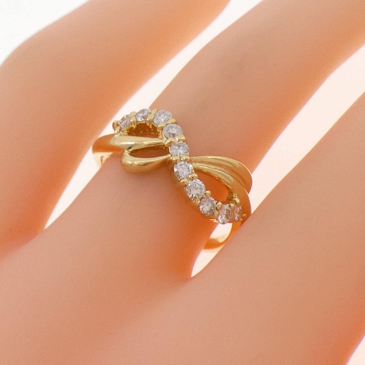 K18YG ダイヤモンド リング 0.31CT