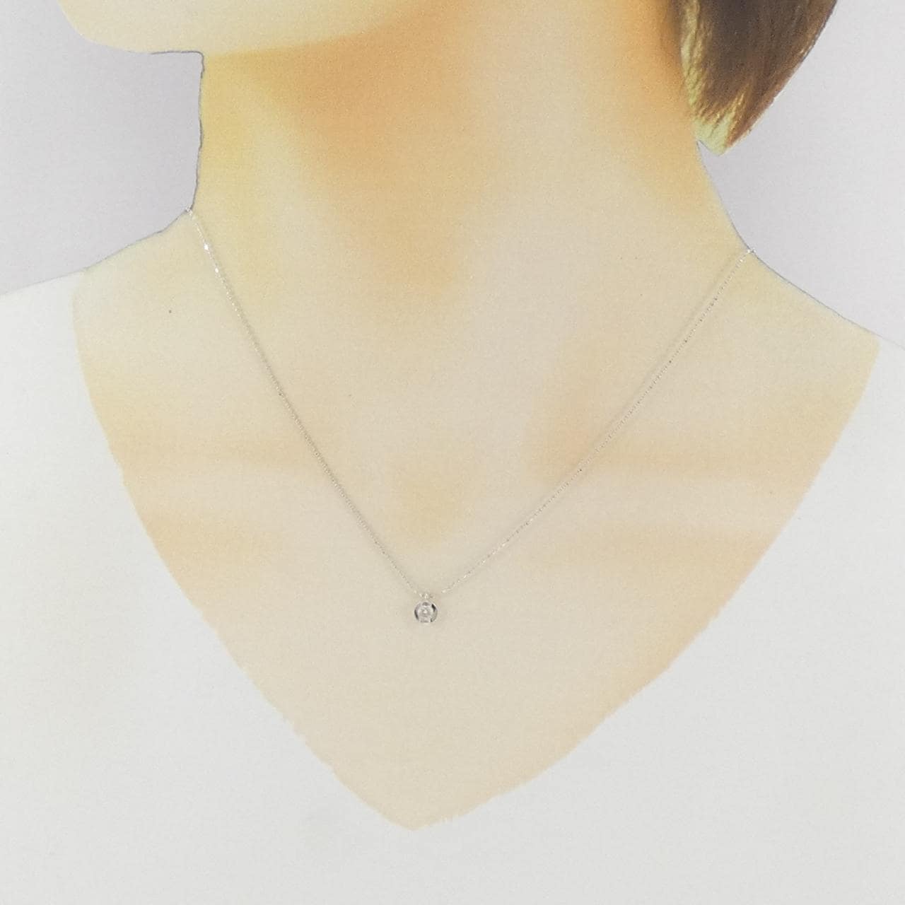 K10WG ダイヤモンド ネックレス 0.15CT
