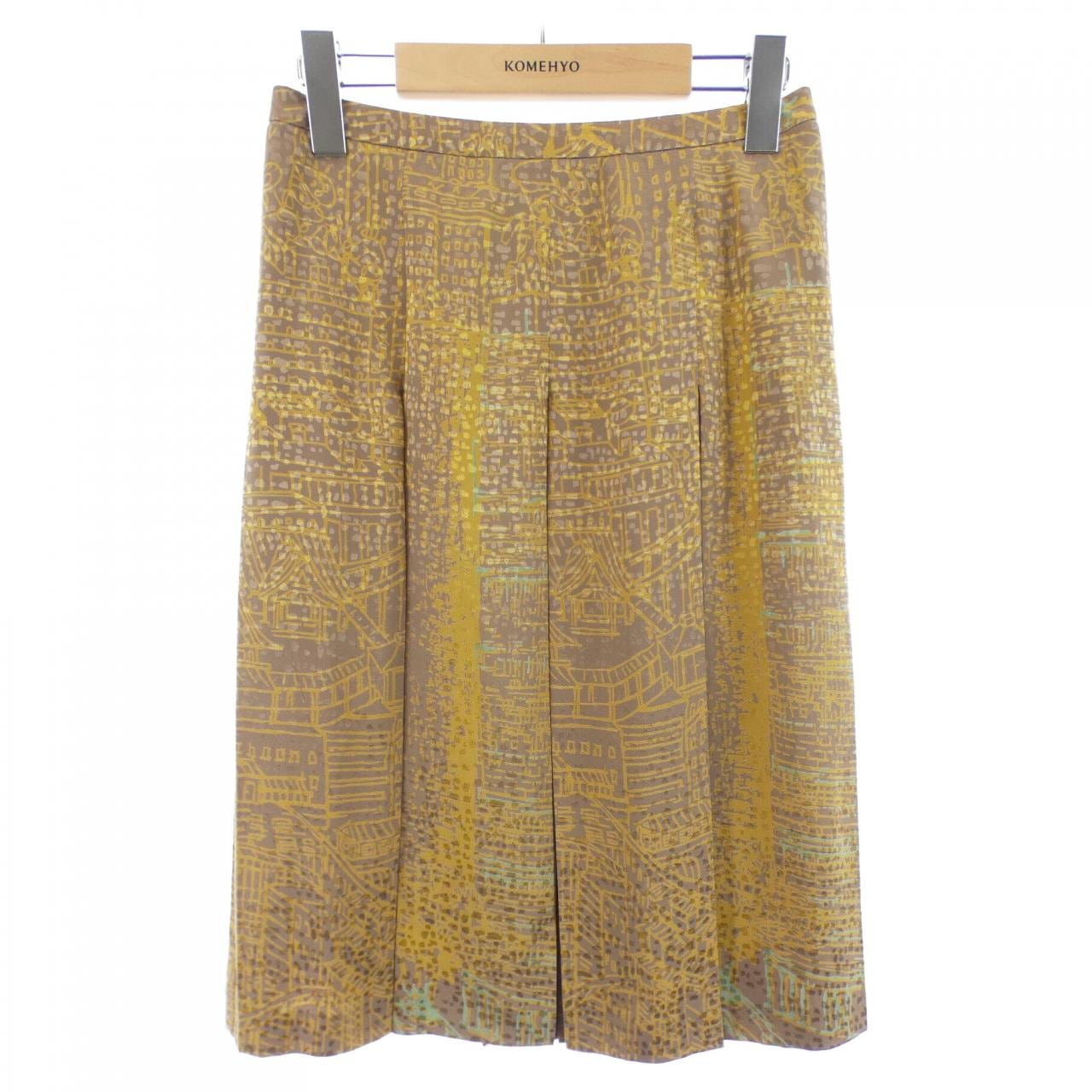 エルメス HERMES L'AIR DE GINZA 2006 sk314 ツイルレーヌ スカート